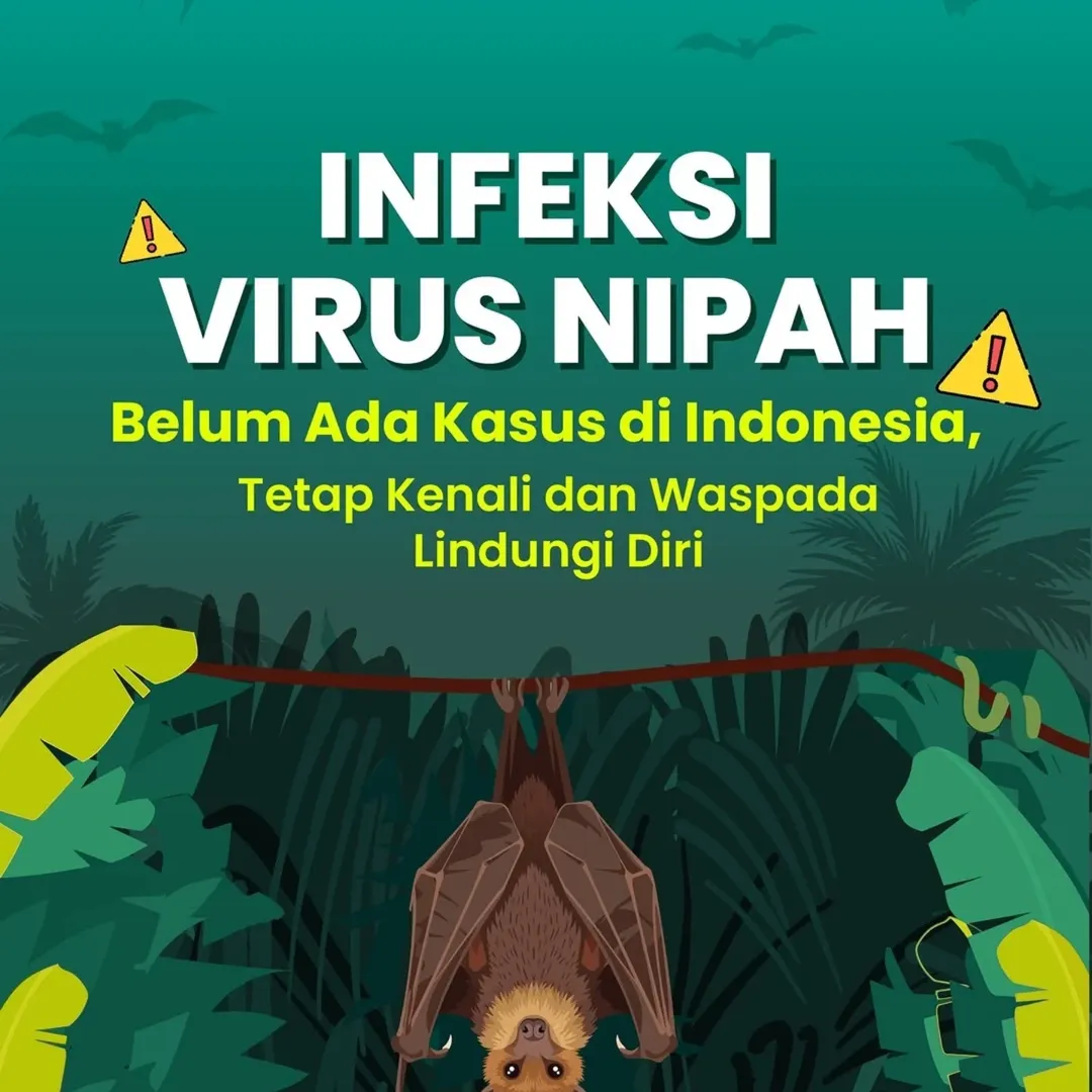 Infeksi Virus Nipah Belum ada kasus di Indonesia Tetap kenali dan waspada Lindungi diri