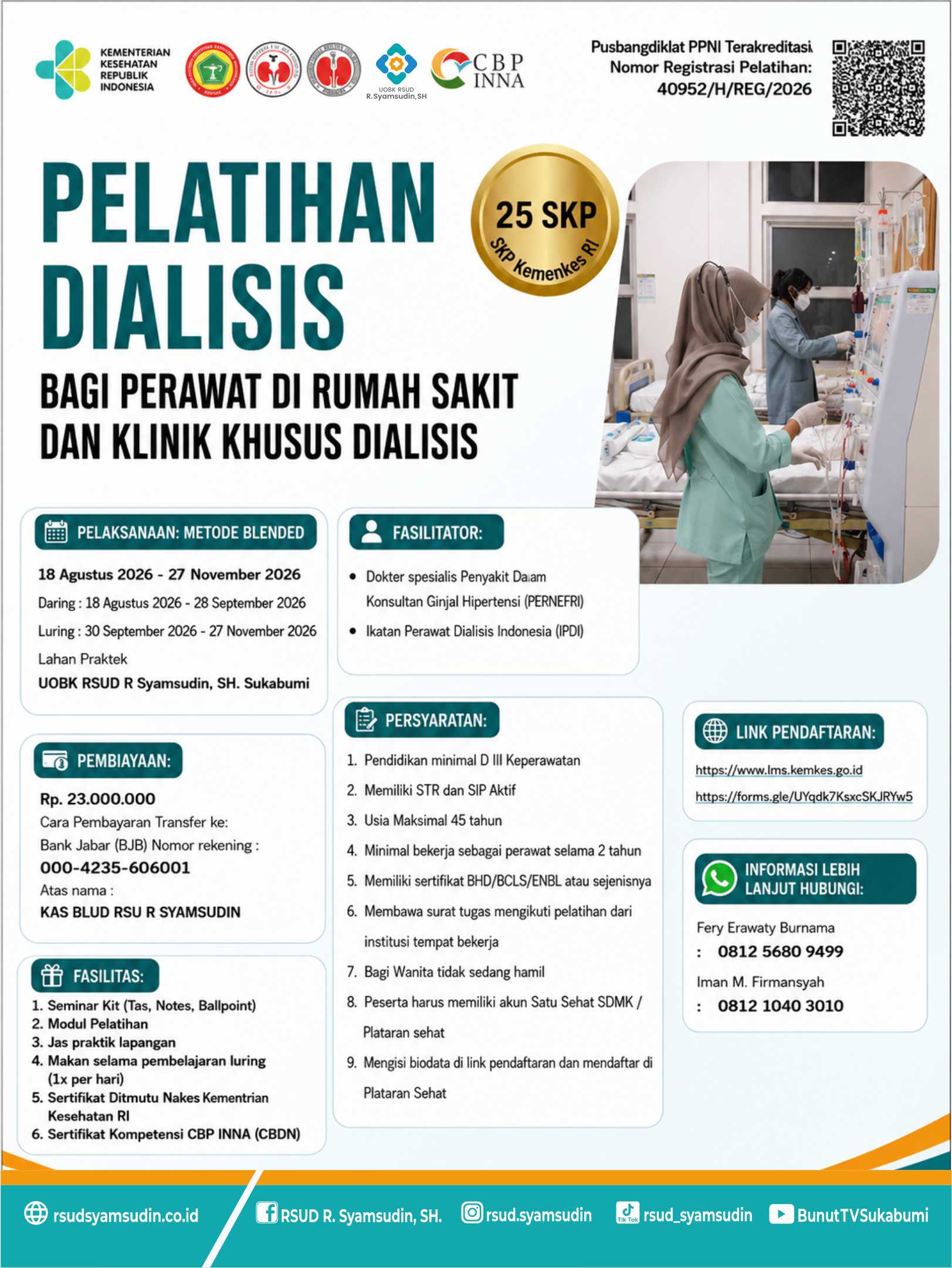 Ayo Sobat Perawat Bergabung  Di Pelatihan Dialisis